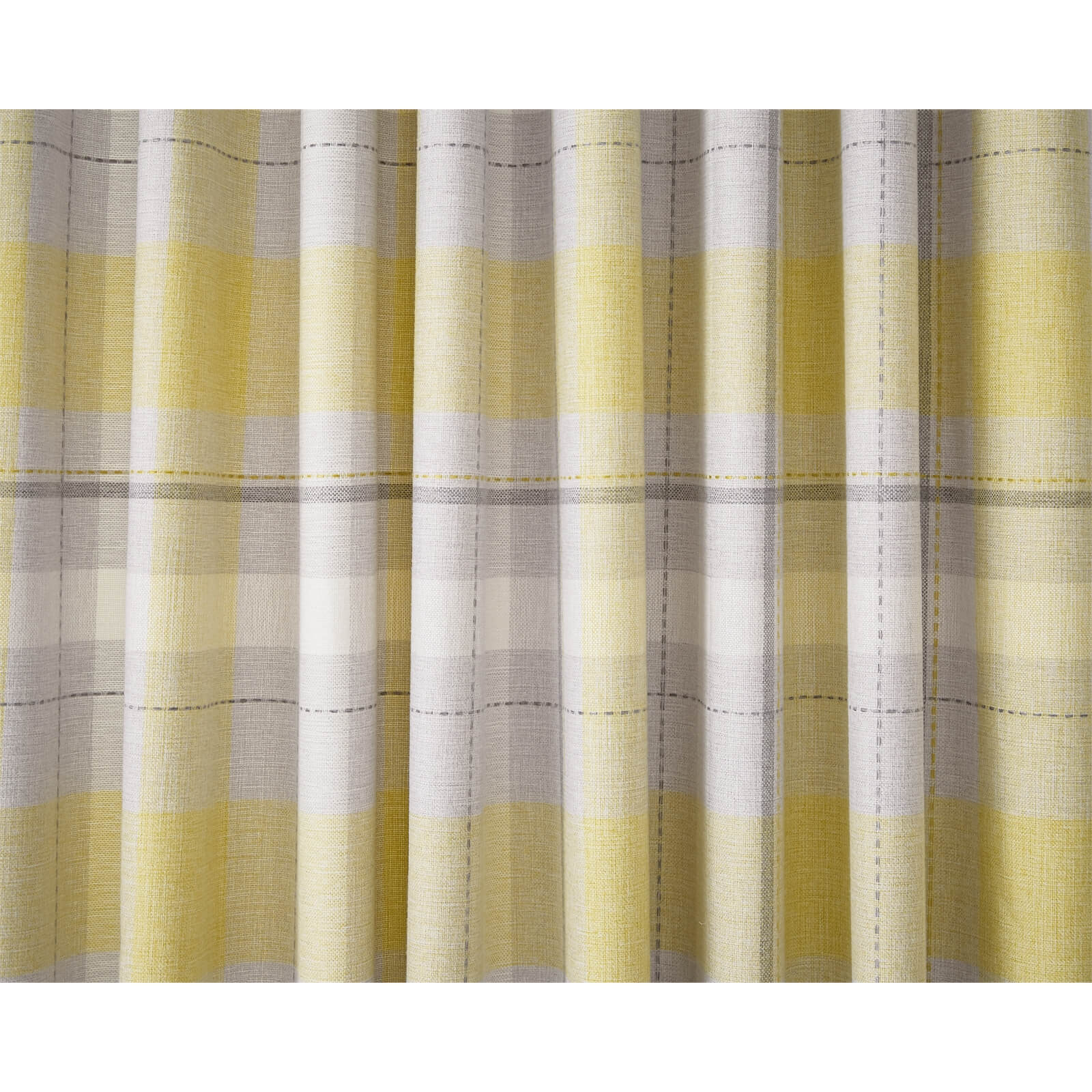 Helena Springfield Nora Lined Curtains 90 x 72 - Chartreuse