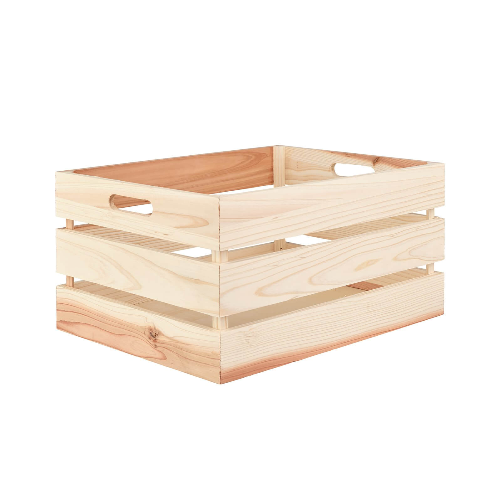 Natural Wooden Crates - Set of 3