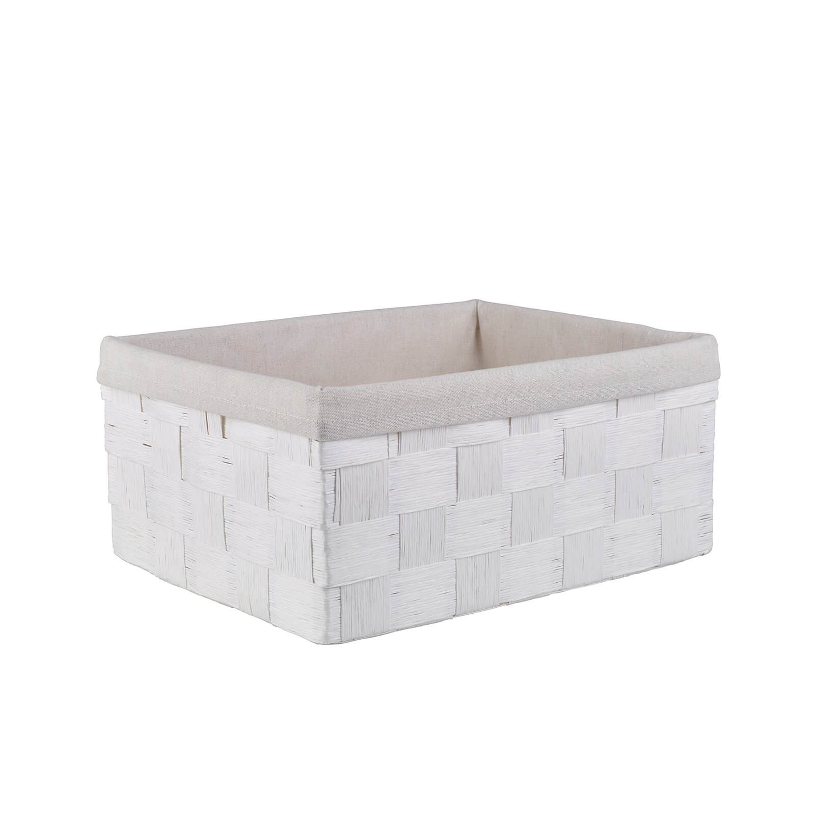 Paper Weave Baskets - White - Set of 3