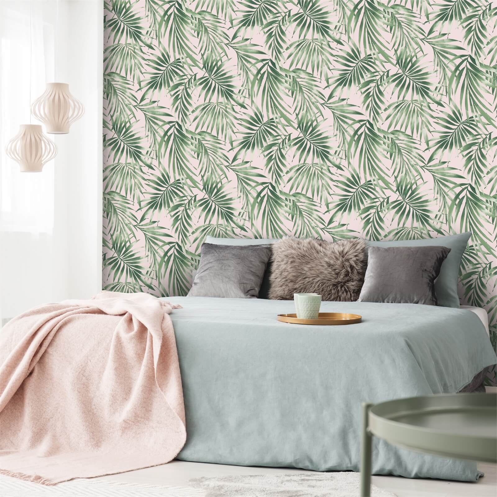 Superfresco Easy Elegant Leaves Blush Pink Wallpaper