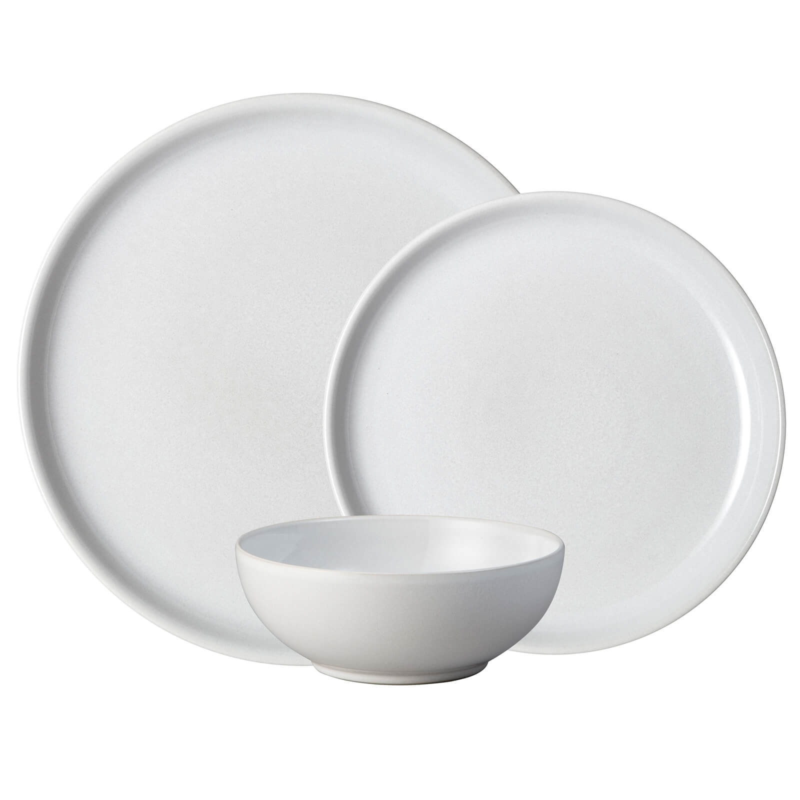 Denby Intro 12 Piece Tableware Set - Stone White