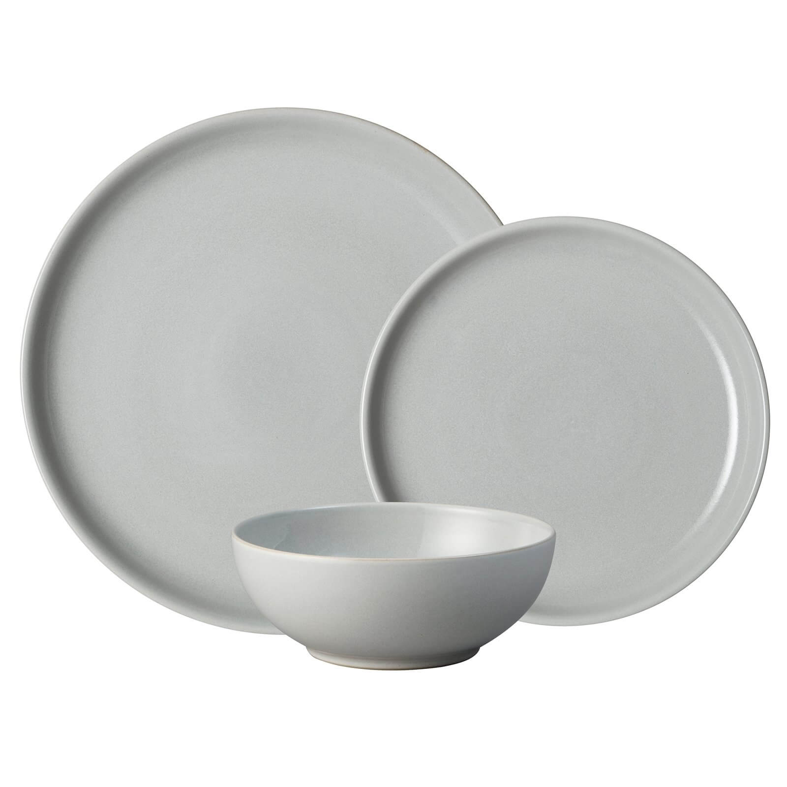 Denby Intro 12 Piece Tableware Set - Soft Grey