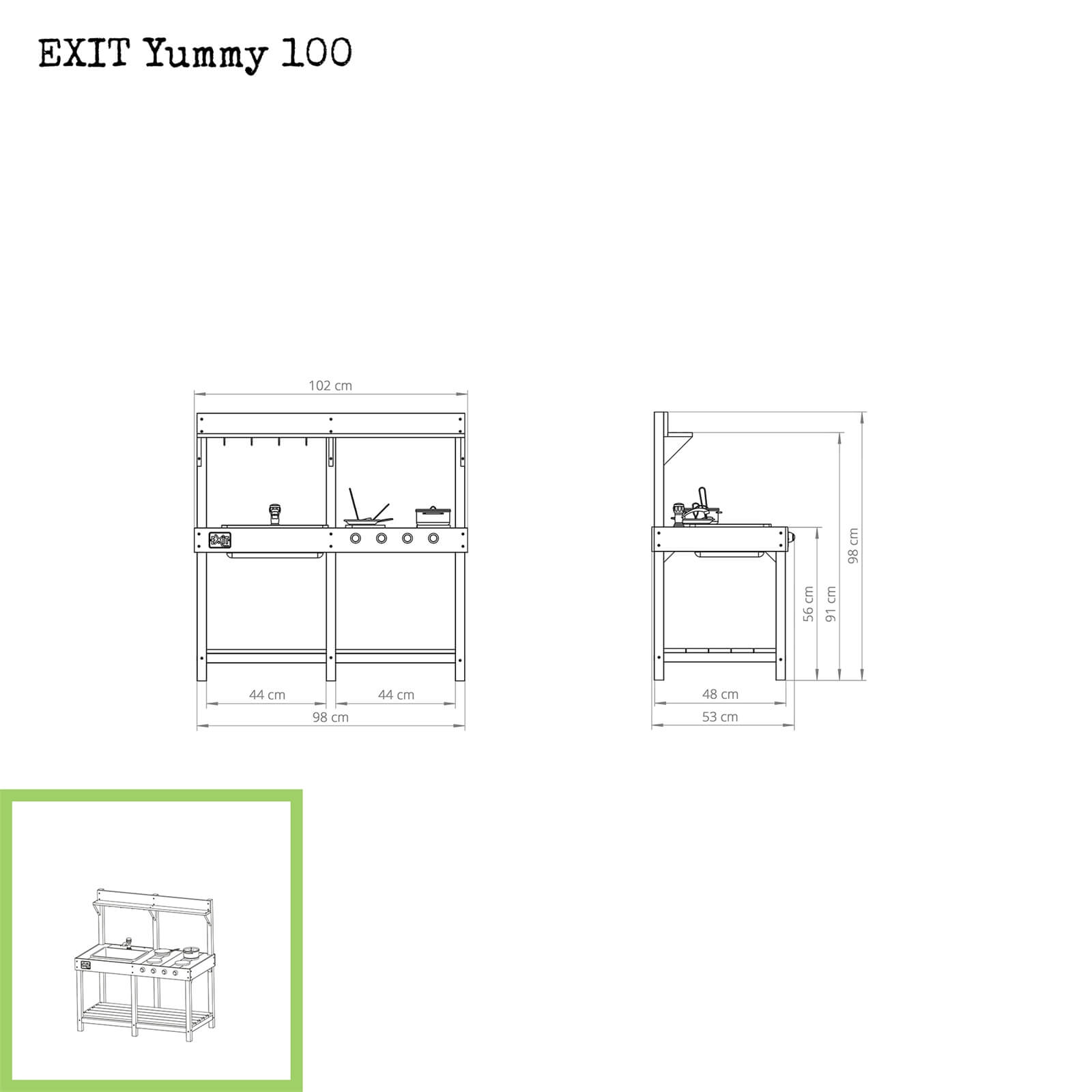 Exit Yummy Outdoor Play Kitchen 100