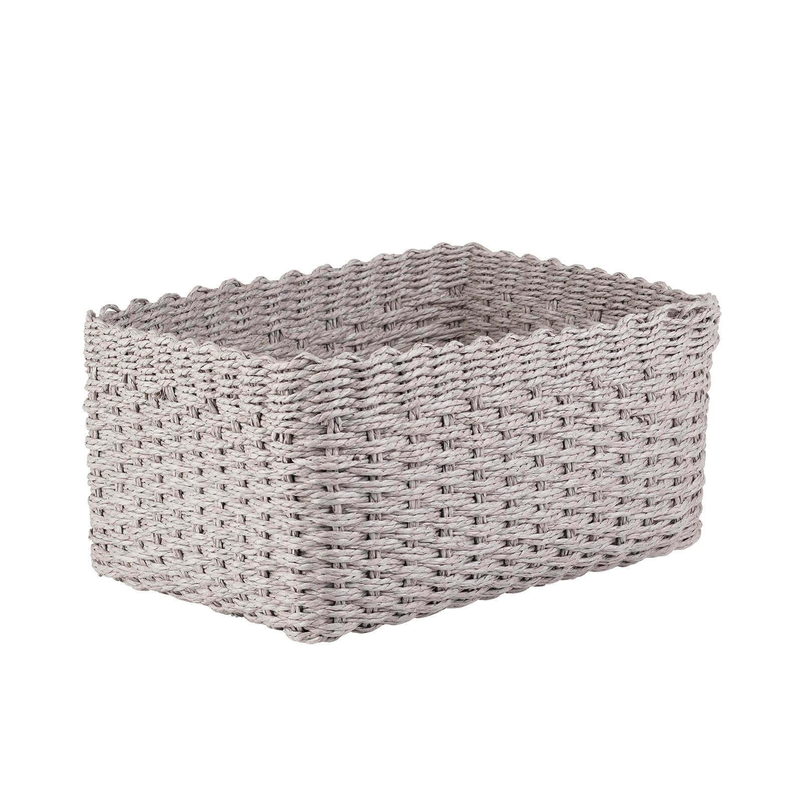 Paper Rope Basket Grey Homebase