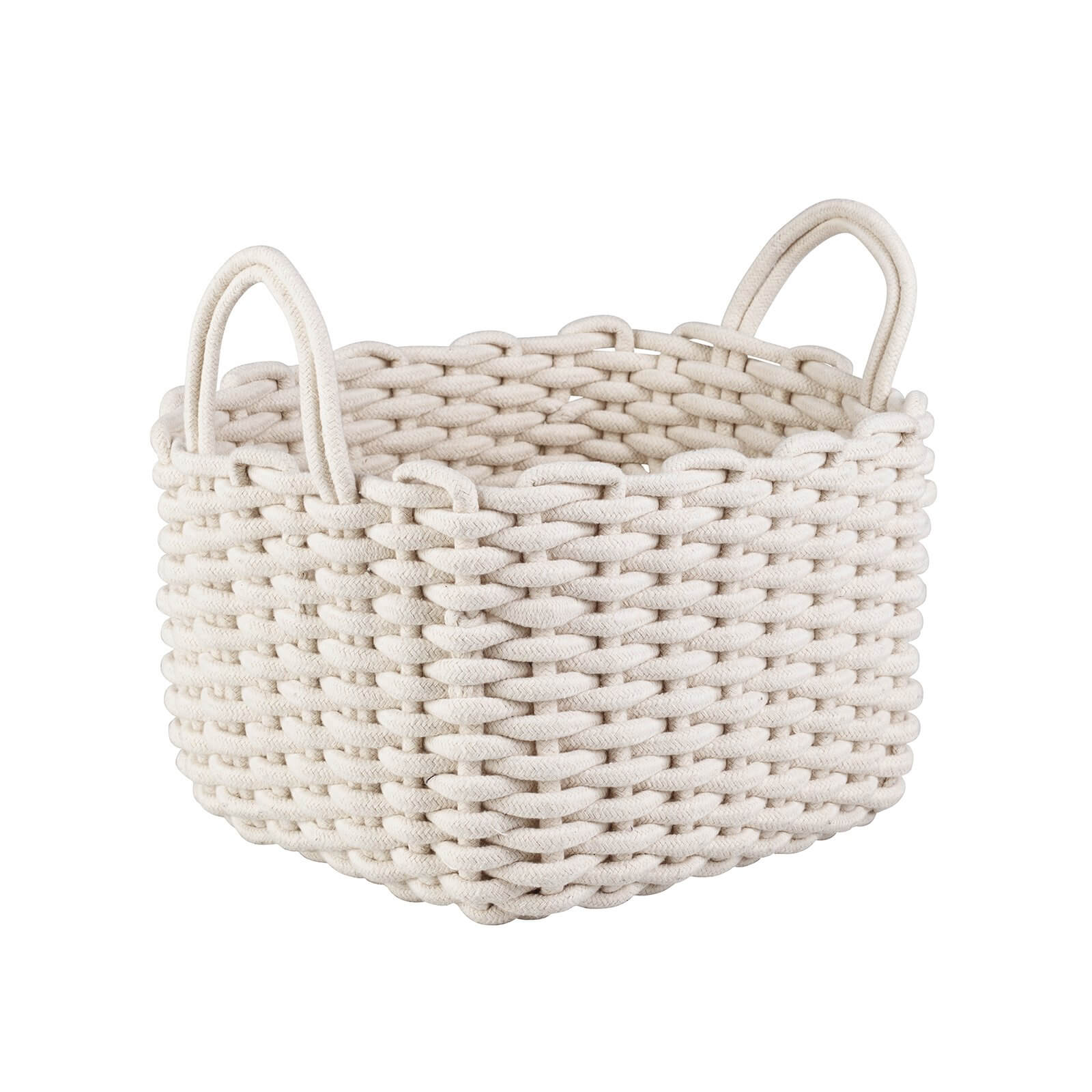 Rope Weave Basket - White