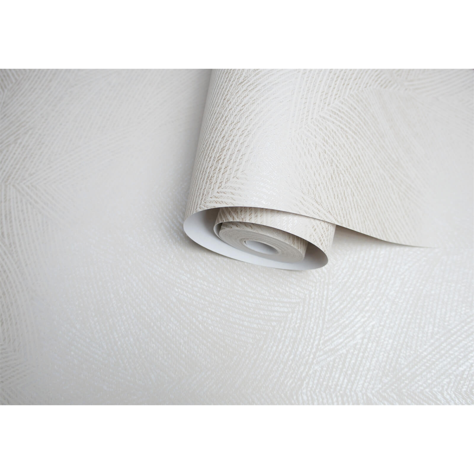 Holden Decor Toluca Geometric Textured Metallic White Wallpaper