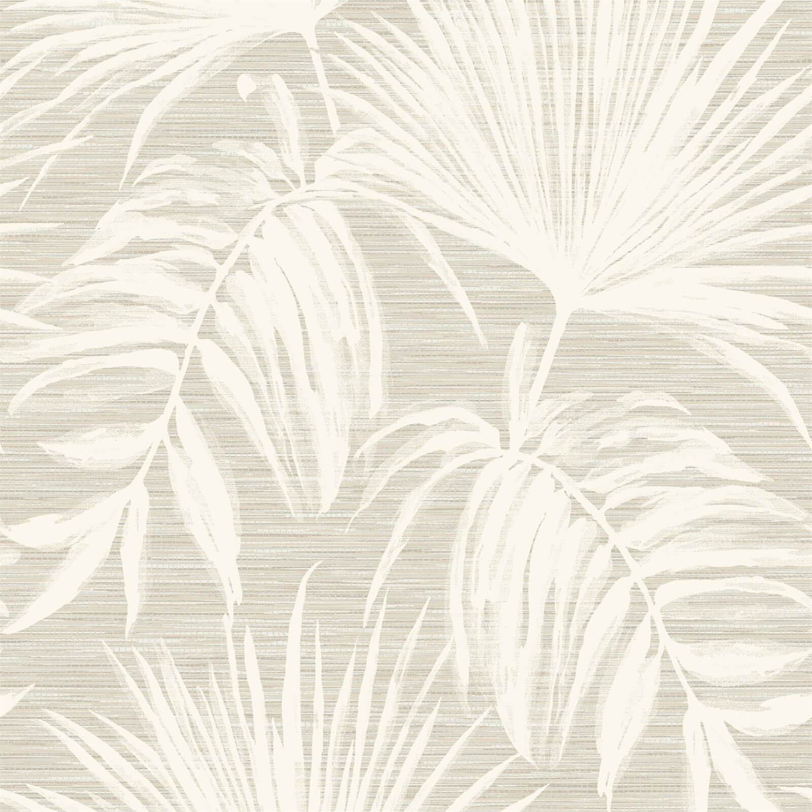 Holden Decor Bambara Leaf Textured Metallic Taupe Wallpaper
