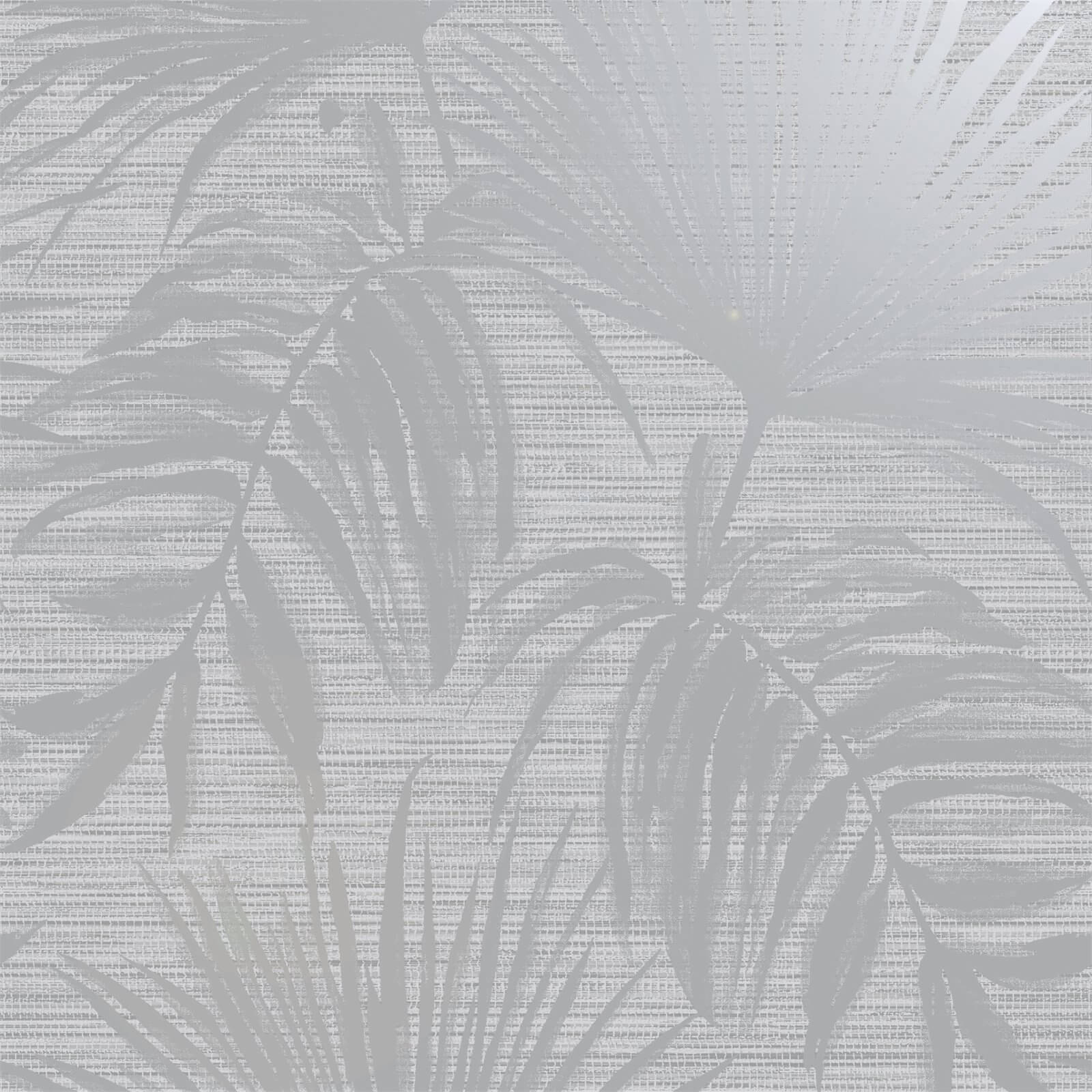 Holden Decor Bambara Leaf Textured Metallic Grey Wallpaper