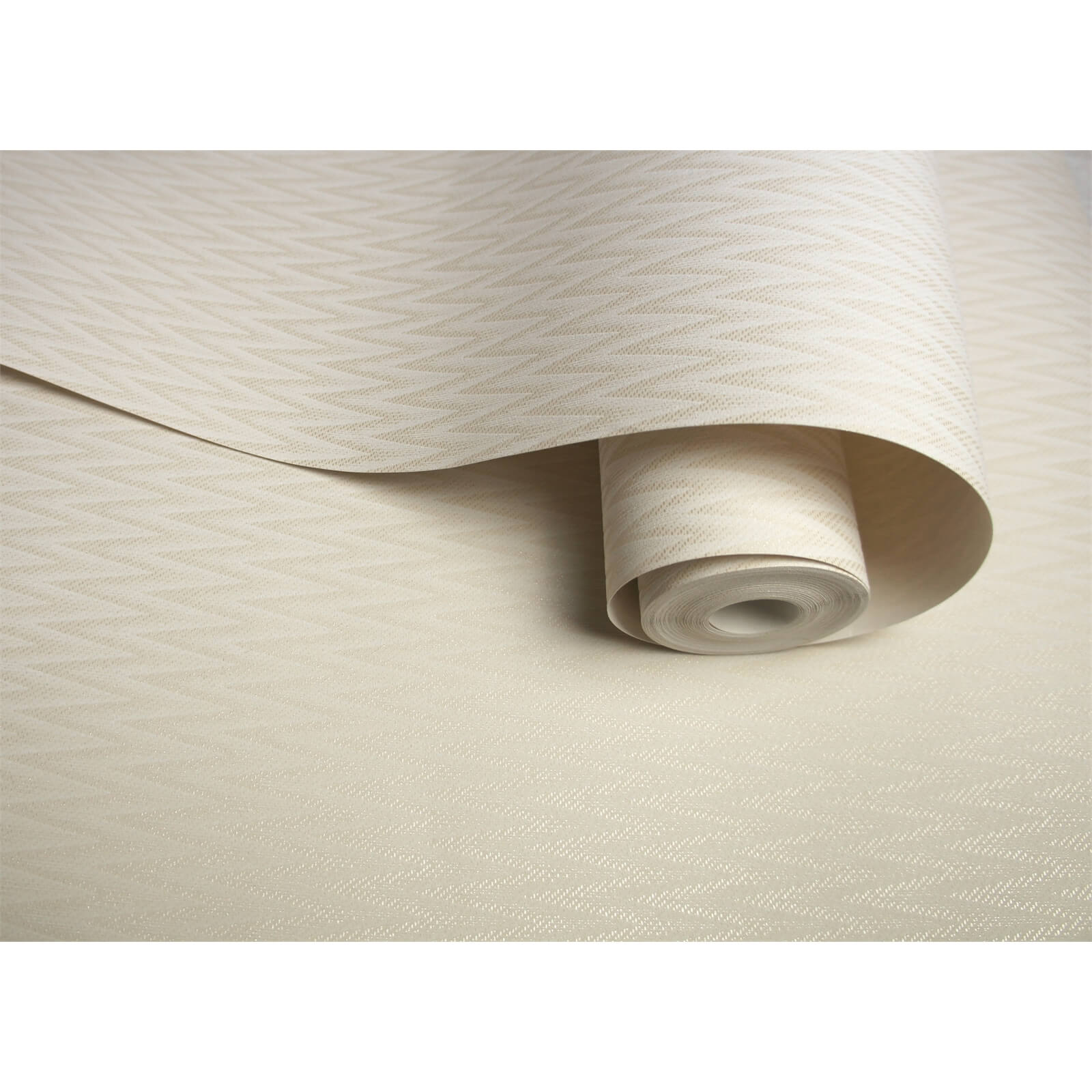 Holden Decor Summit Geometric Textured Metallic Cream Wallpaper