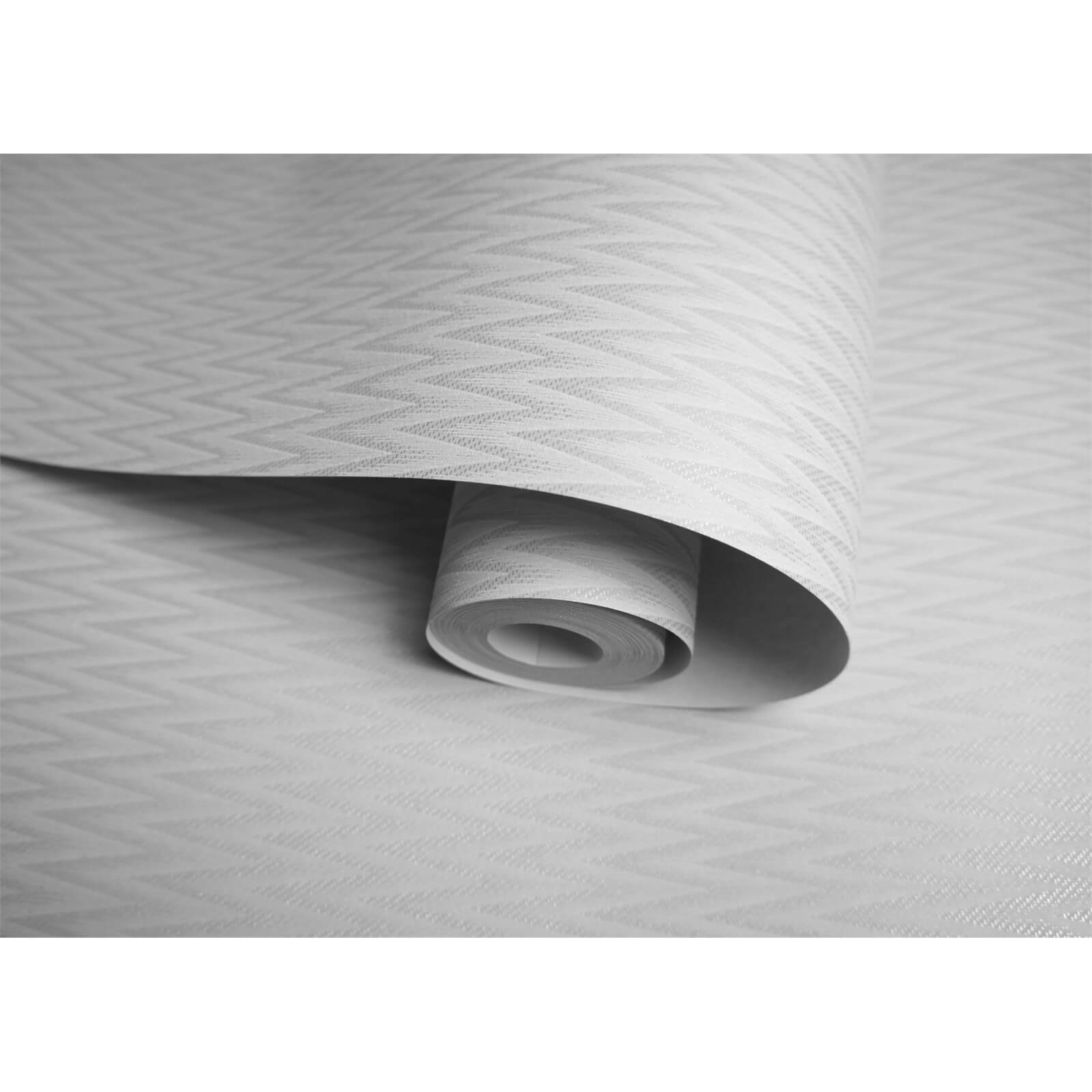 Holden Decor Summit Geometric Textured Metallic Grey Wallpaper