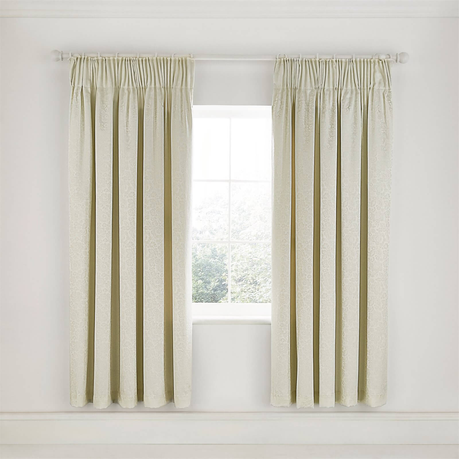 Helena Springfield Cassie Curtains 66 x 72 - Ivory