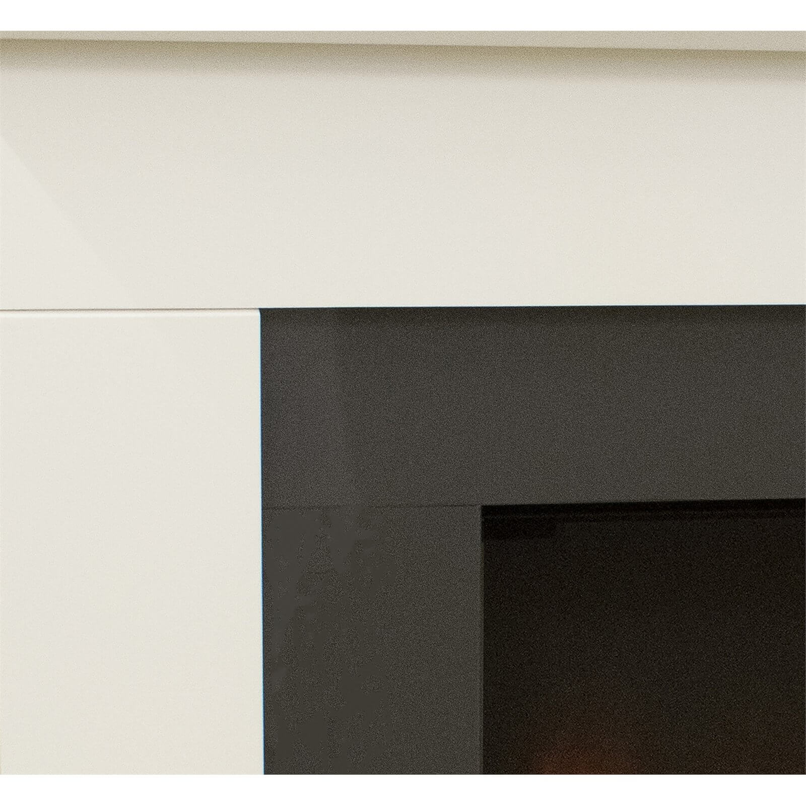 Suncrest Georgia Electric Fire Suite with Flat to Wall Fitting - White & Anthracite