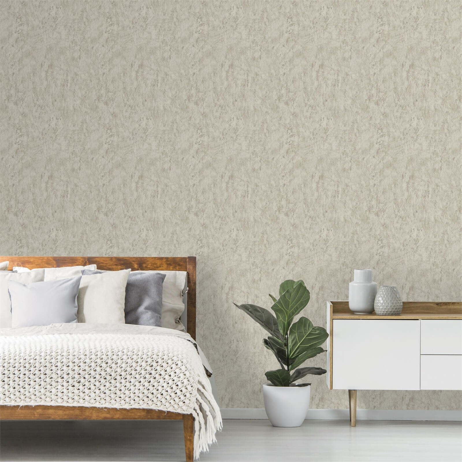 Boutique Deco Texture Taupe Wallpaper