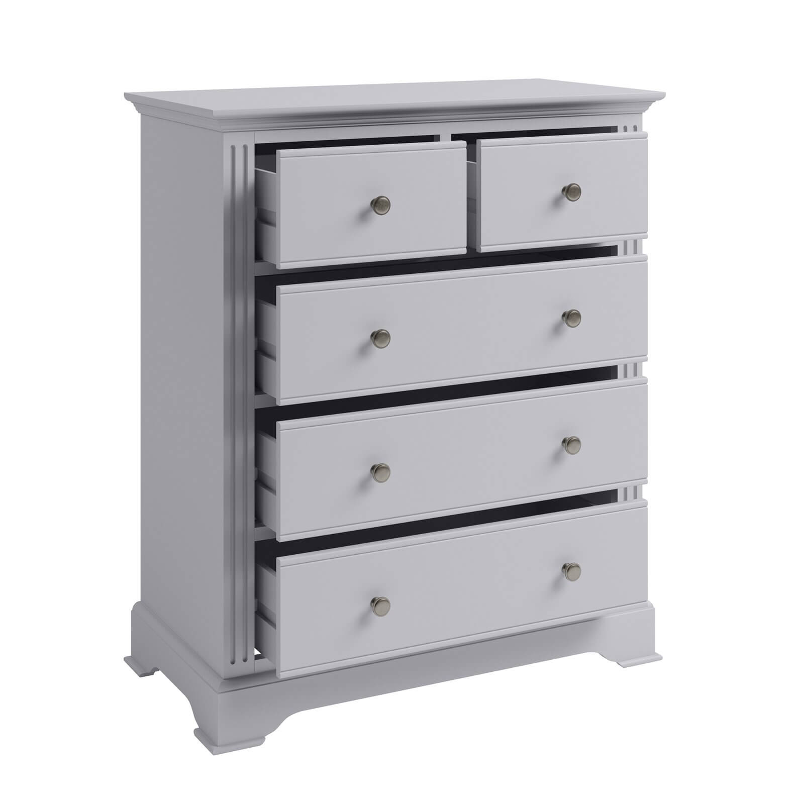 Camborne 2 Over 3 Chest of Drawers - Grey