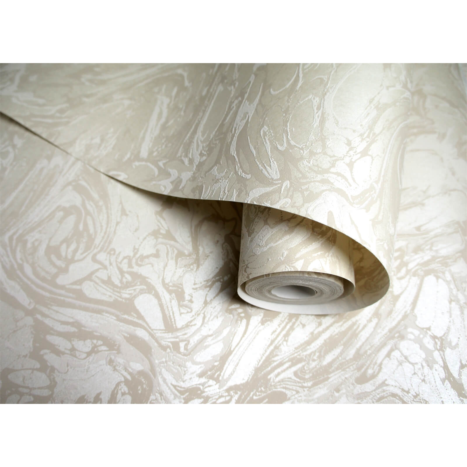 Holden Decor Coralito Marble Effect Textured Metallic Cream Wallpaper