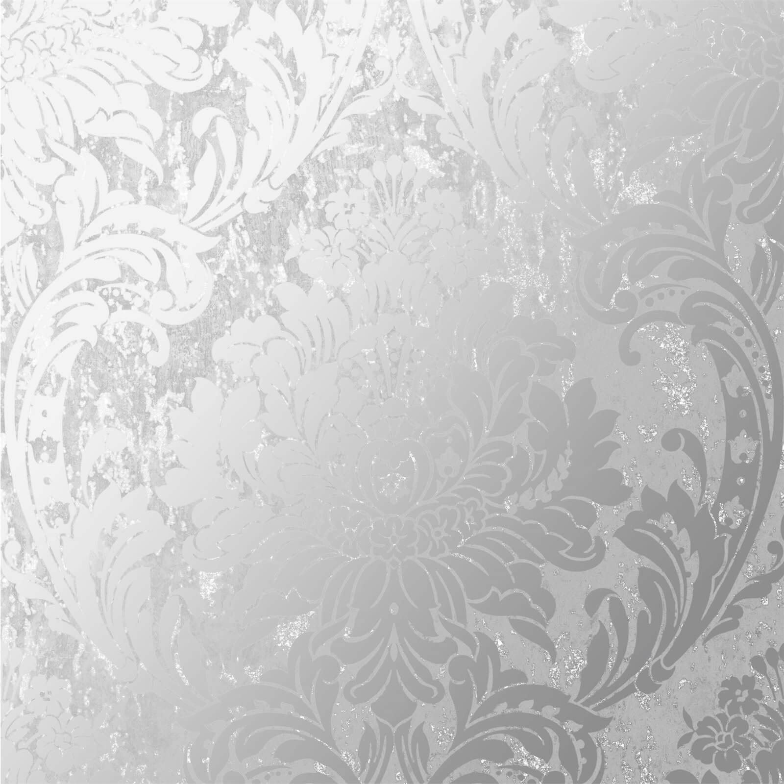 Superfresco Milan Damask Silver Wallpaper