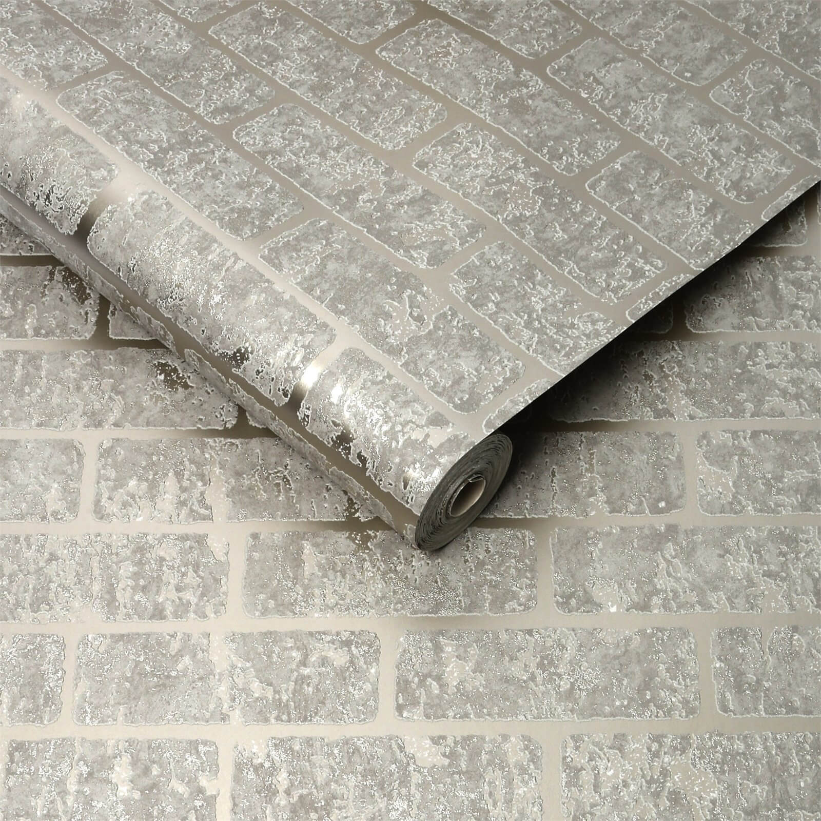 Superfresco Milan Brick Taupe Wallpaper