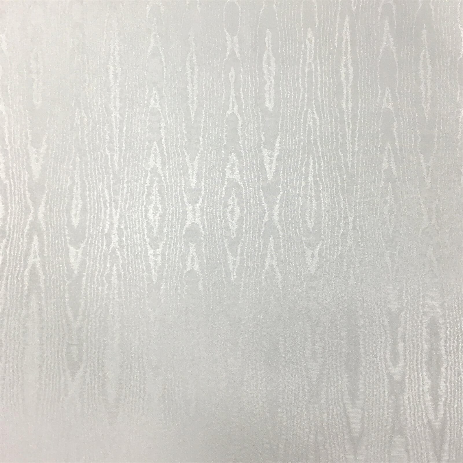 Sublime Moire Silver Wallpaper