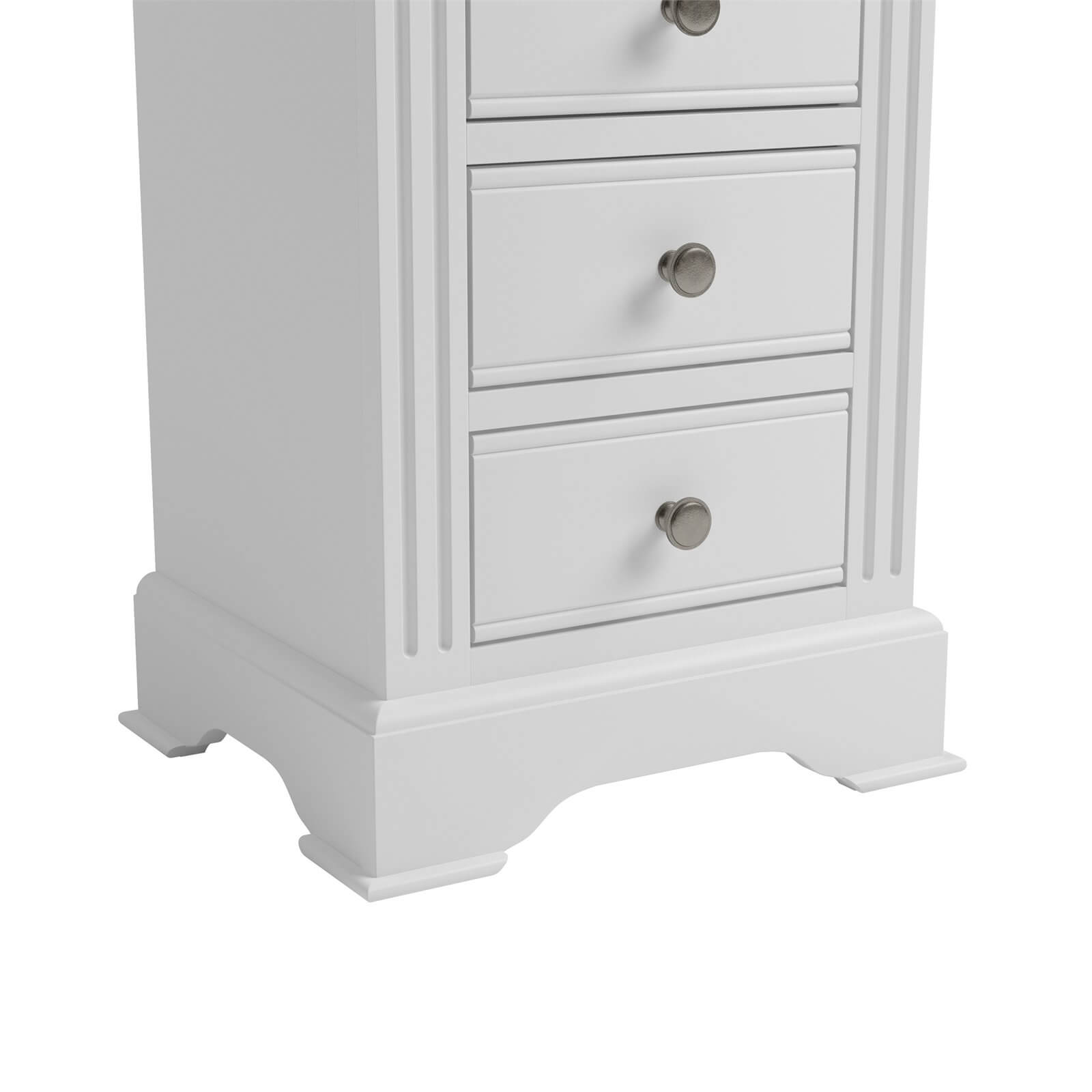 Camborne Large Bedside Table - White