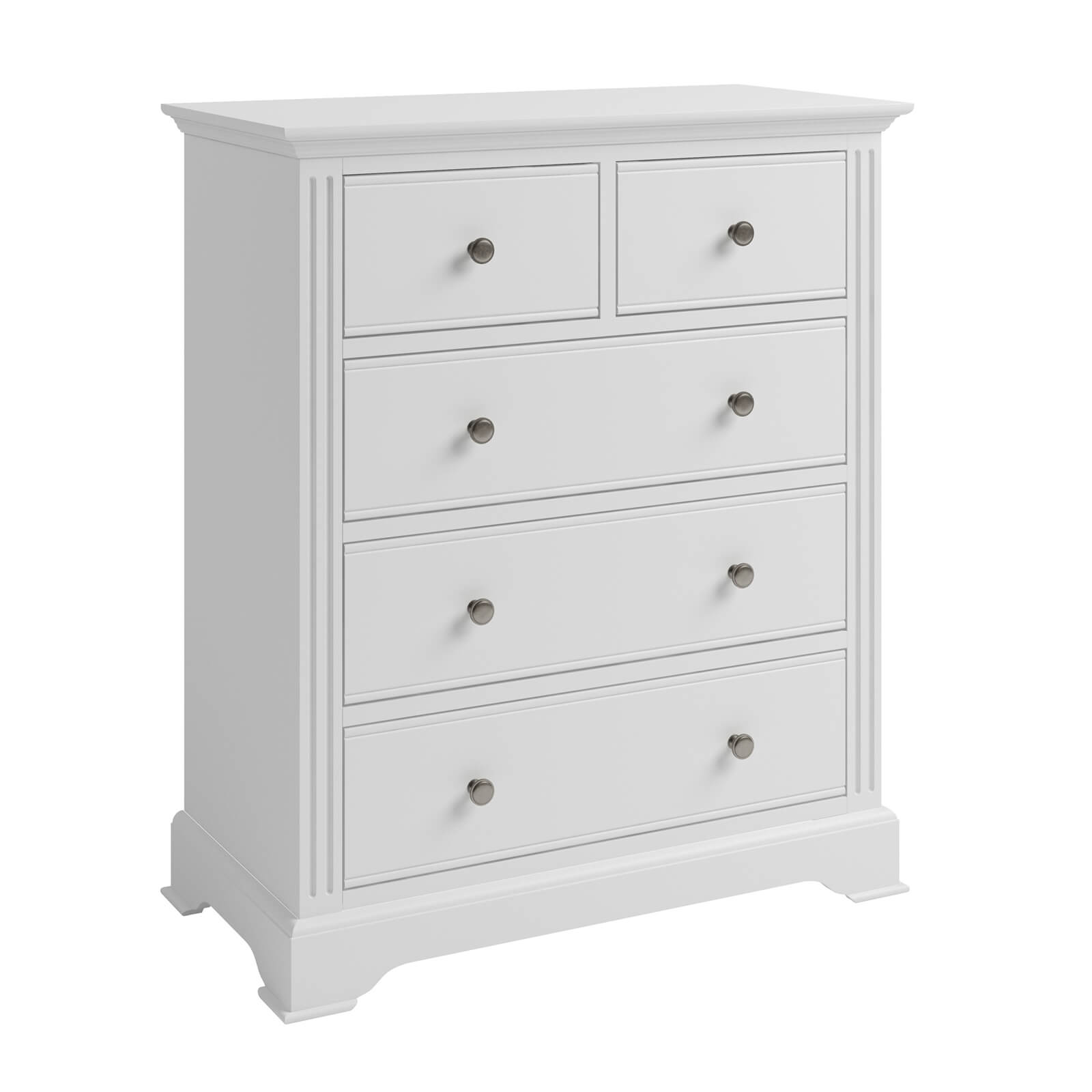 Camborne 2 Over 3 Chest of Drawers - White