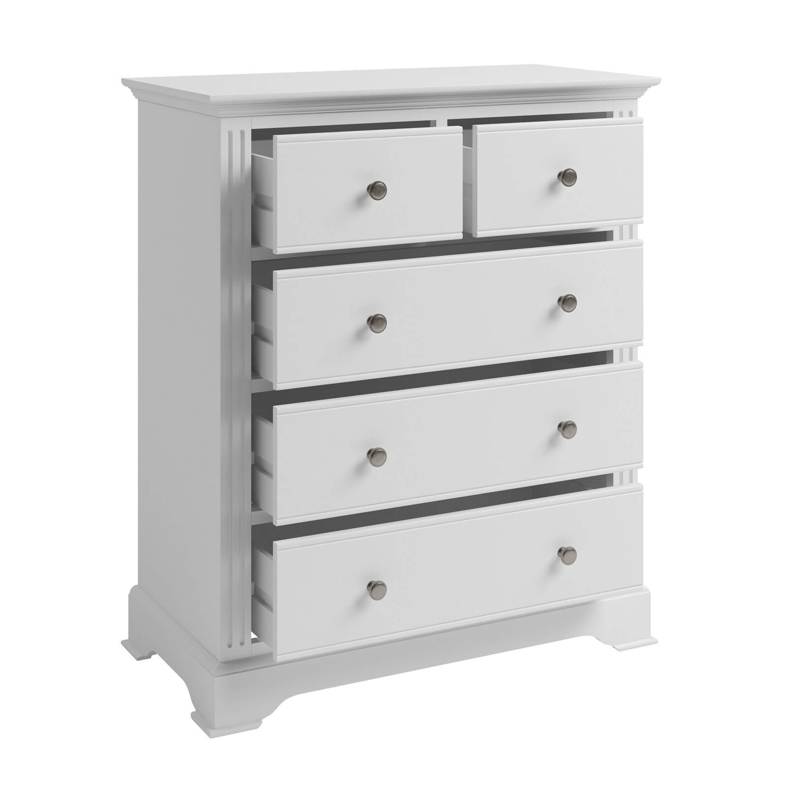 Camborne 2 Over 3 Chest of Drawers - White