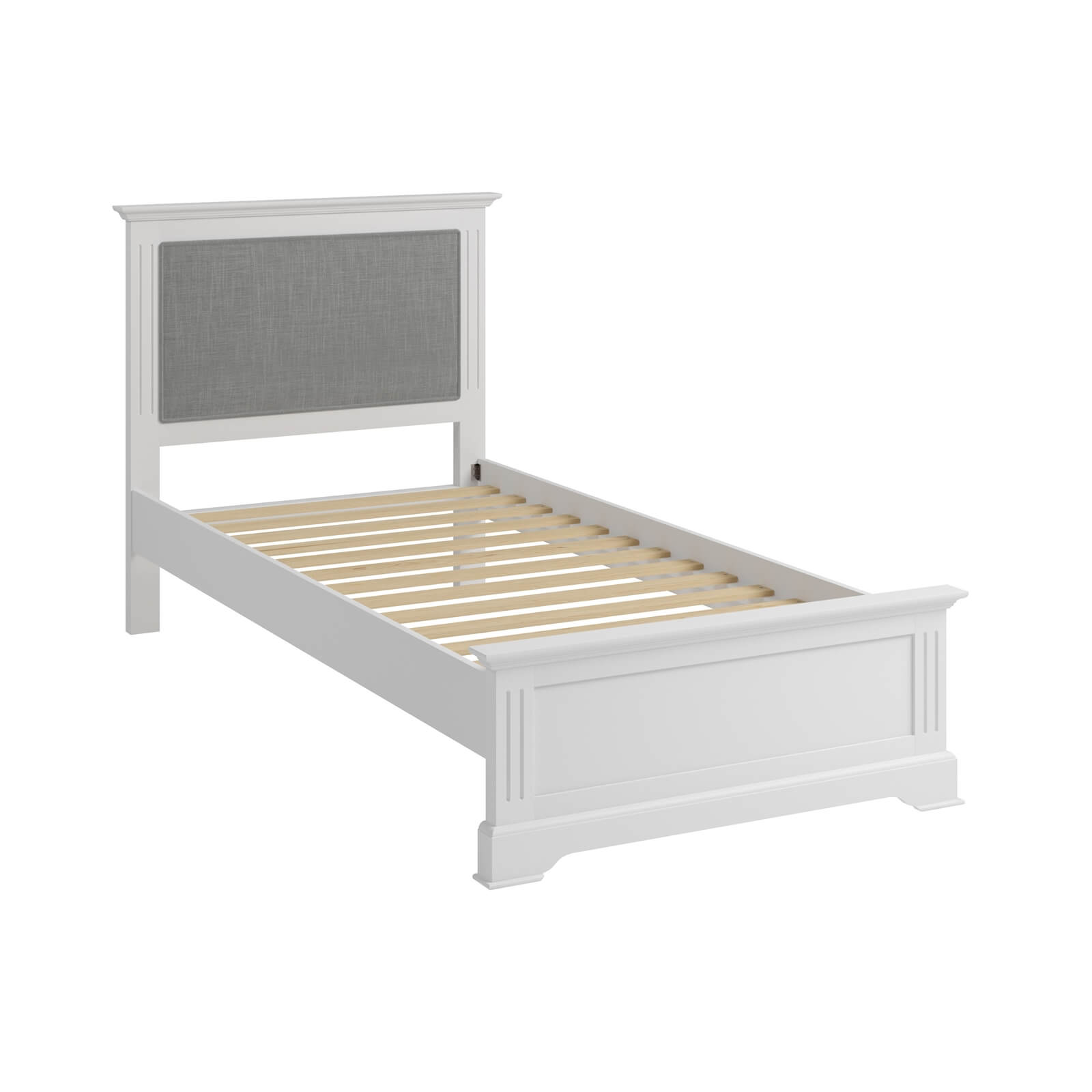Camborne Single Bed Frame - White