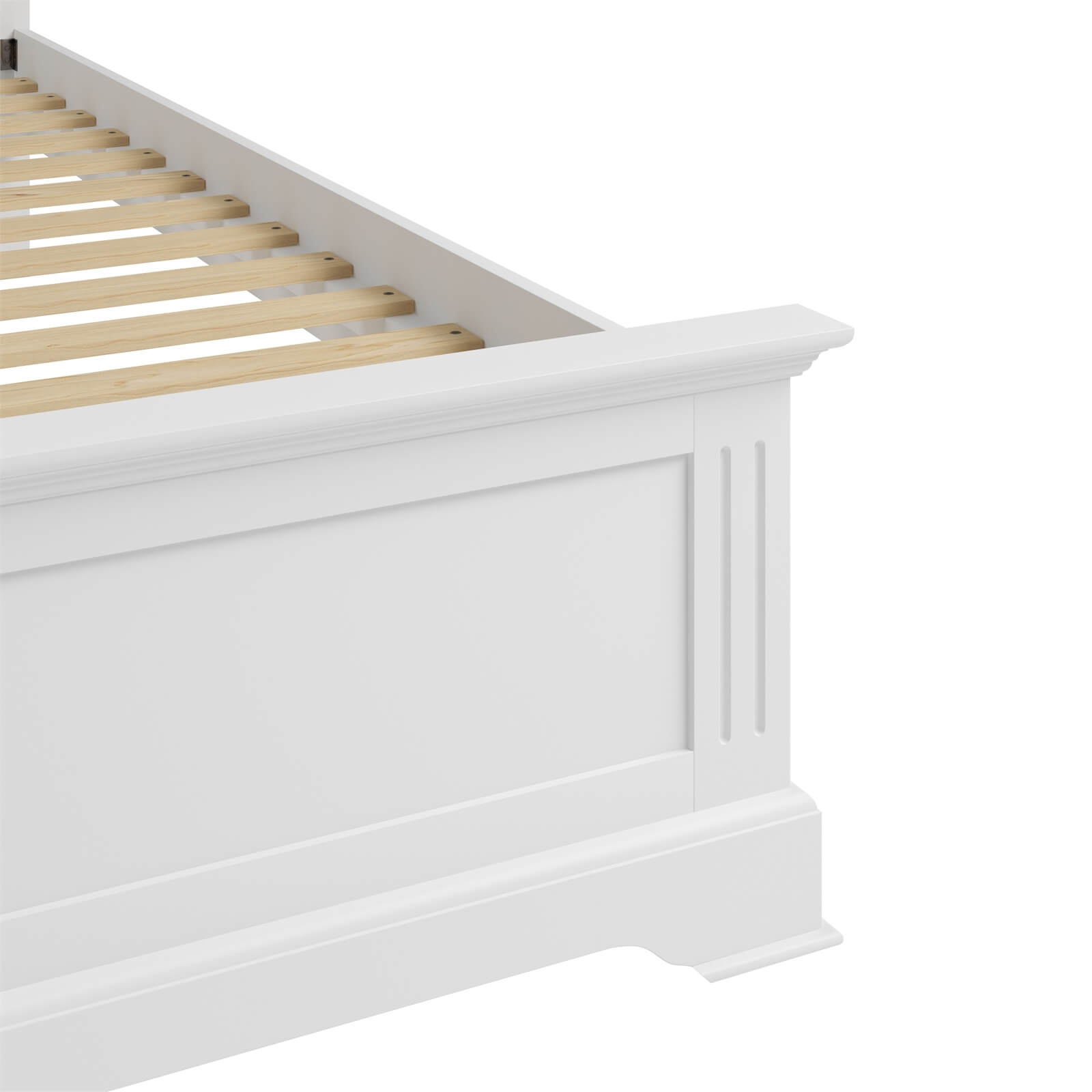 Camborne Single Bed Frame - White