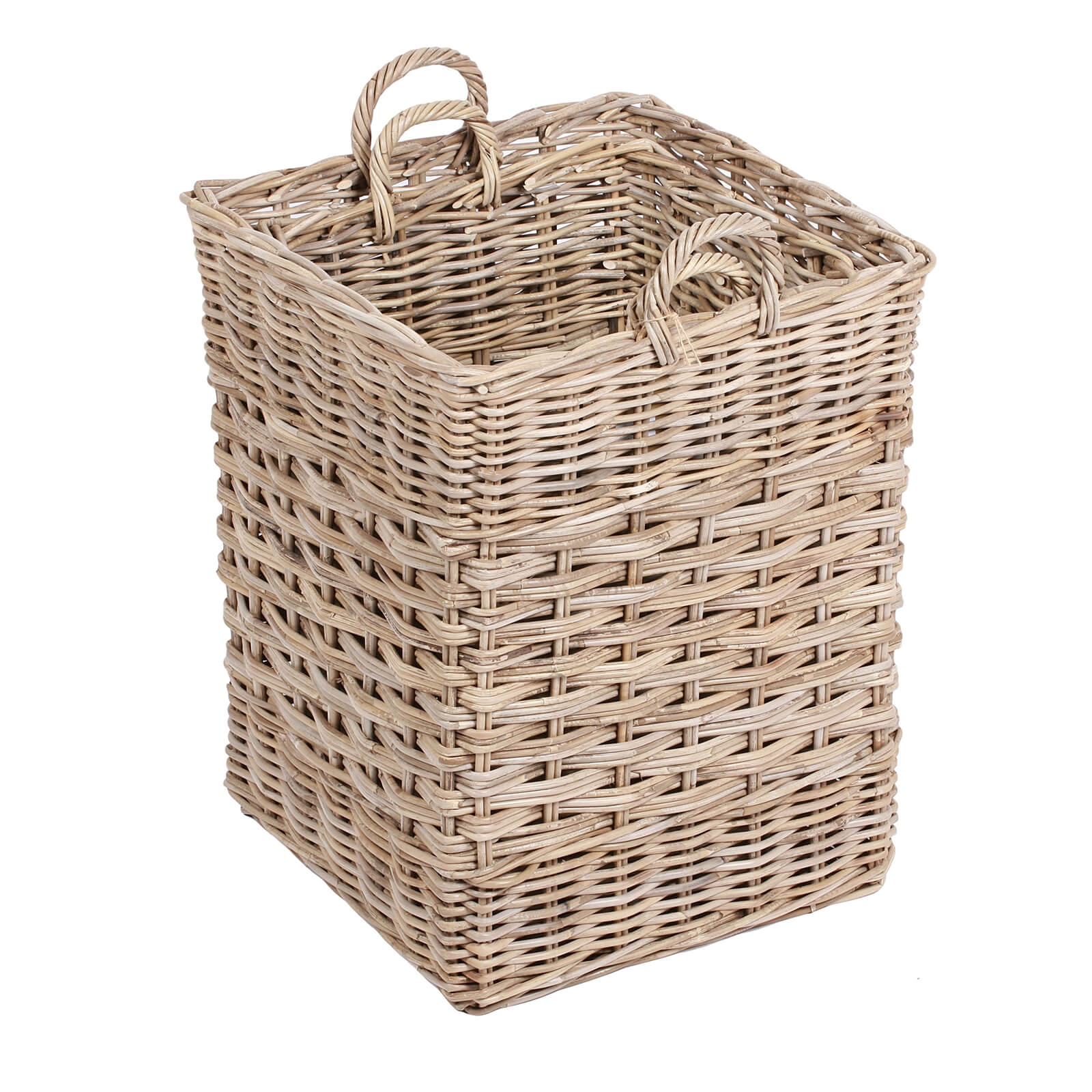 Set of 2 Wicker Square Baskets