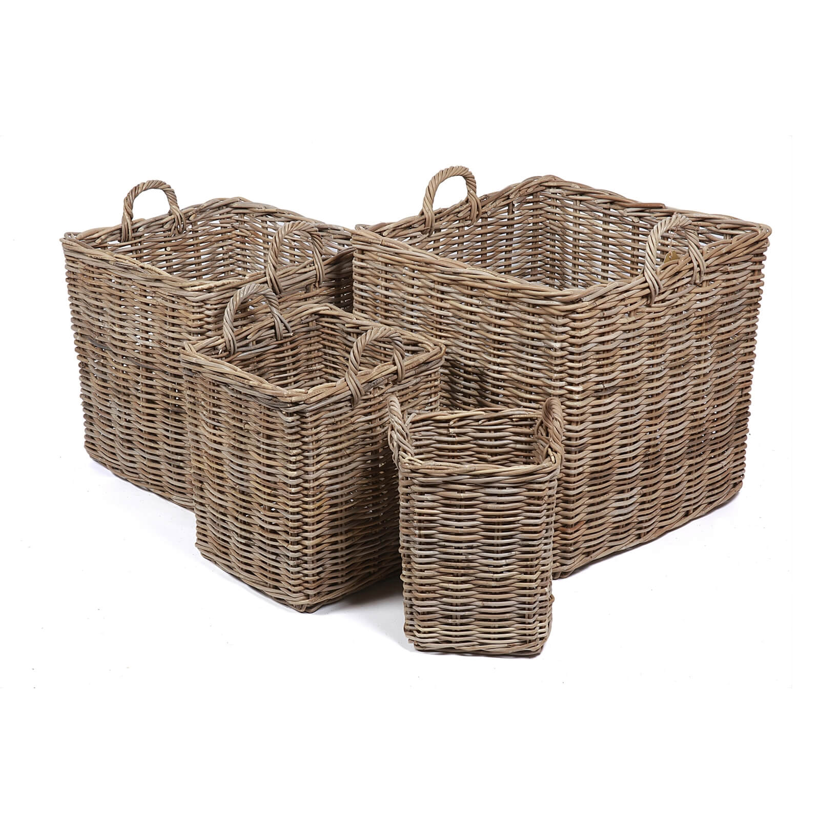 Set of 4 Square Wicker Baskets