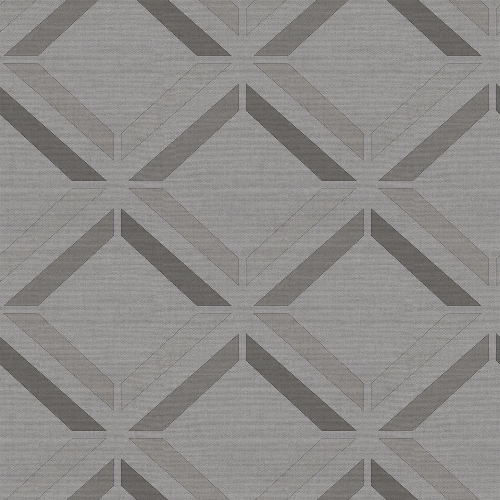 Holden Decor Lana Geometric Smooth Glitter Grey Wallpaper