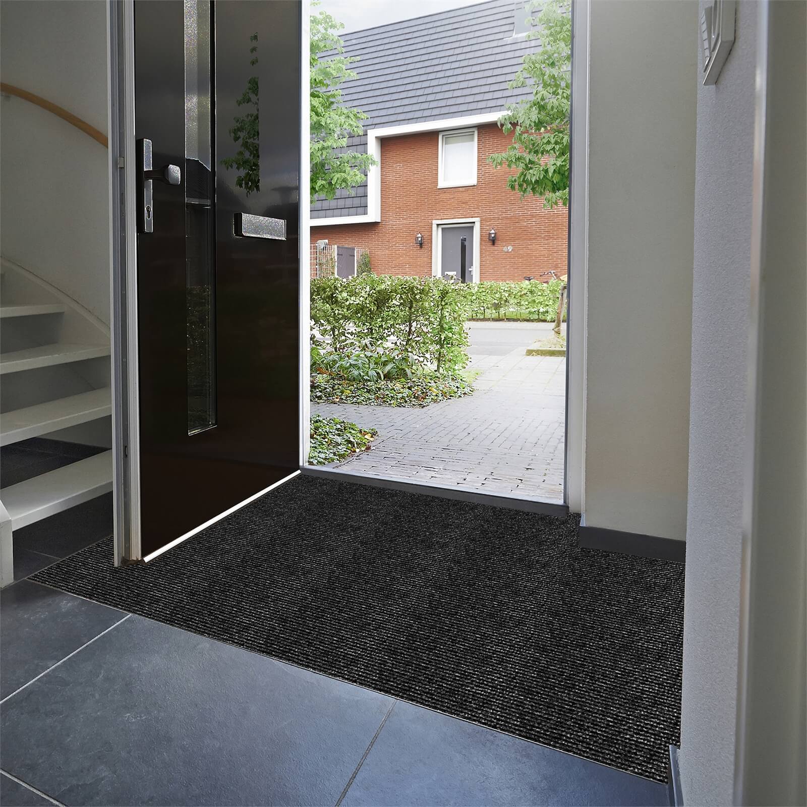 Synthetic Coir Matting Anthracite 200 x 300cm Homebase