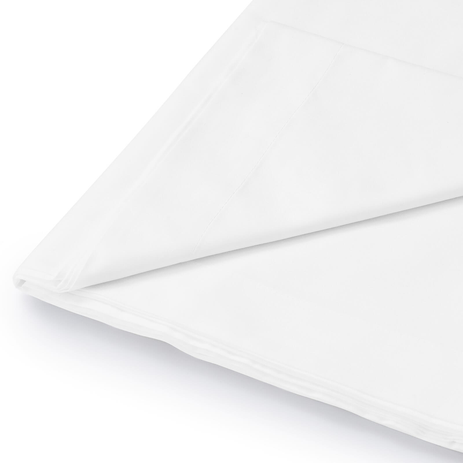 Helena Springfield Plain Dye Flat Sheet - Single - White