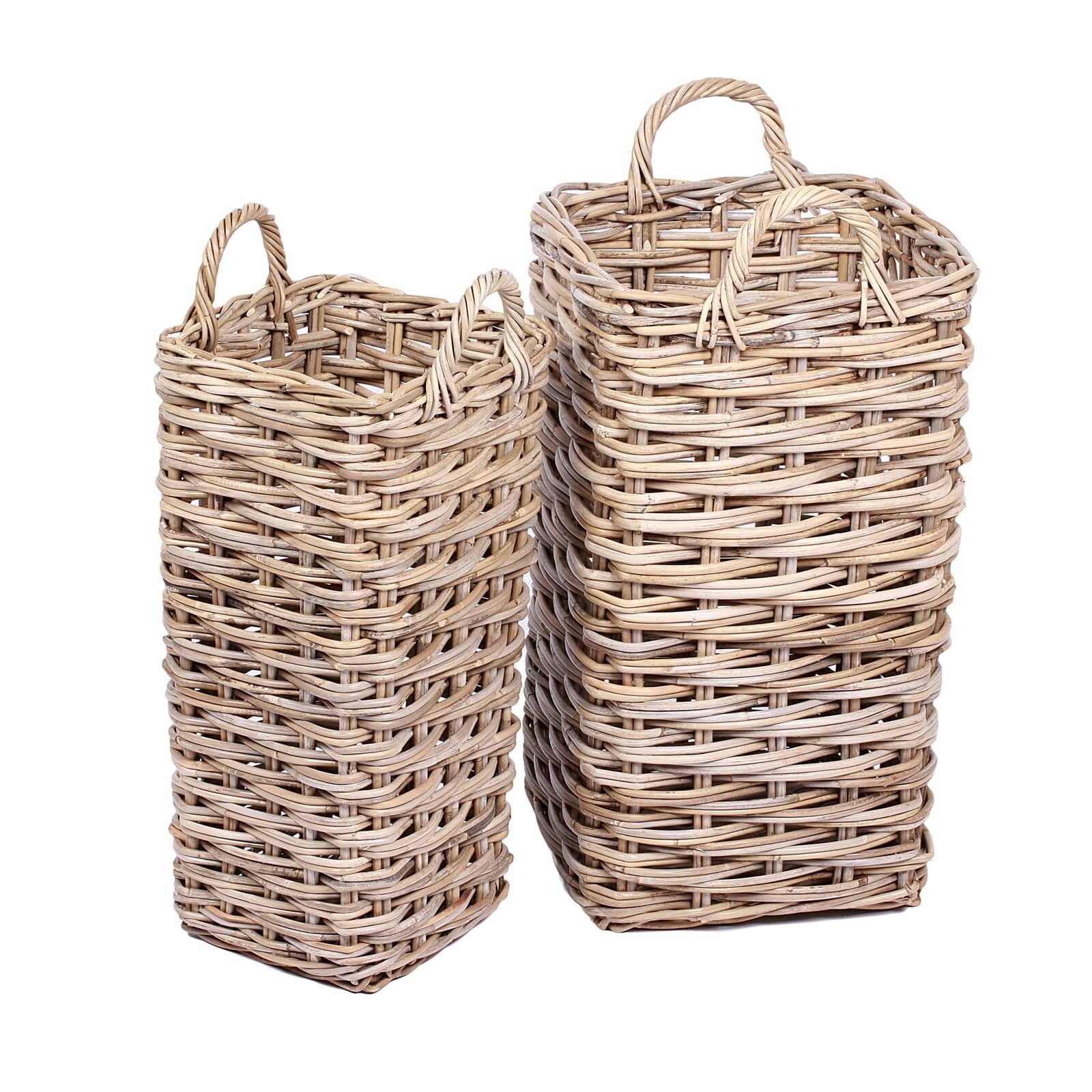 Set of 2 Umbrella Wicker Baskets