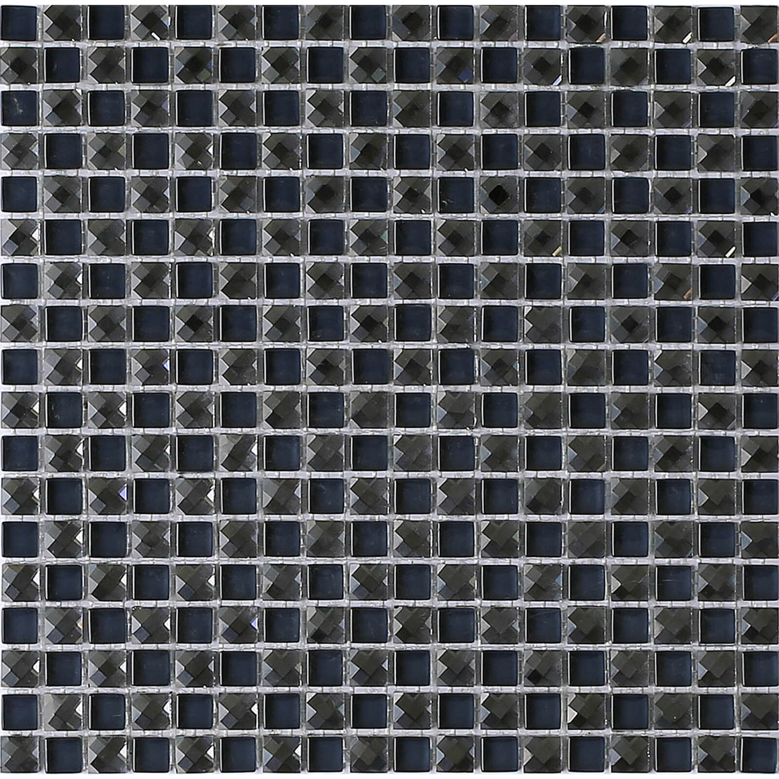 House of Mosaics Black Jewel Mosaic Tile - 300 x 300mm