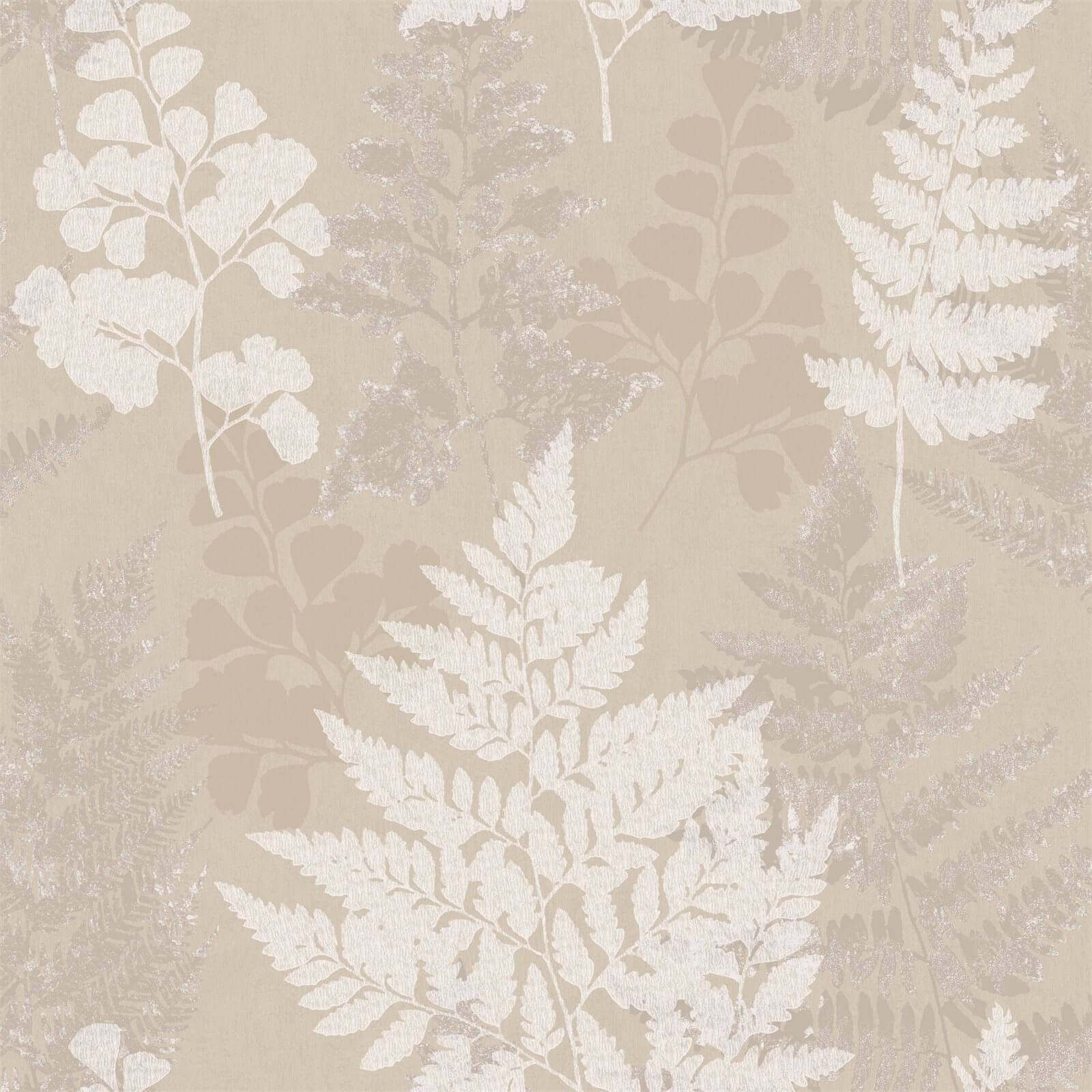 Holden Decor Bramble Leaf Smooth Taupe Wallpaper