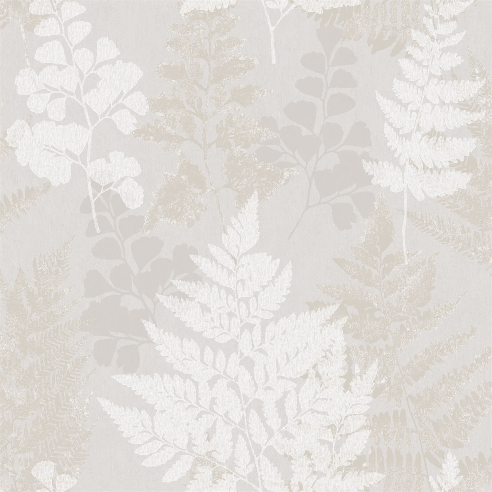 Holden Decor Bramble Leaf Smooth Grey and Gold Wallpaper