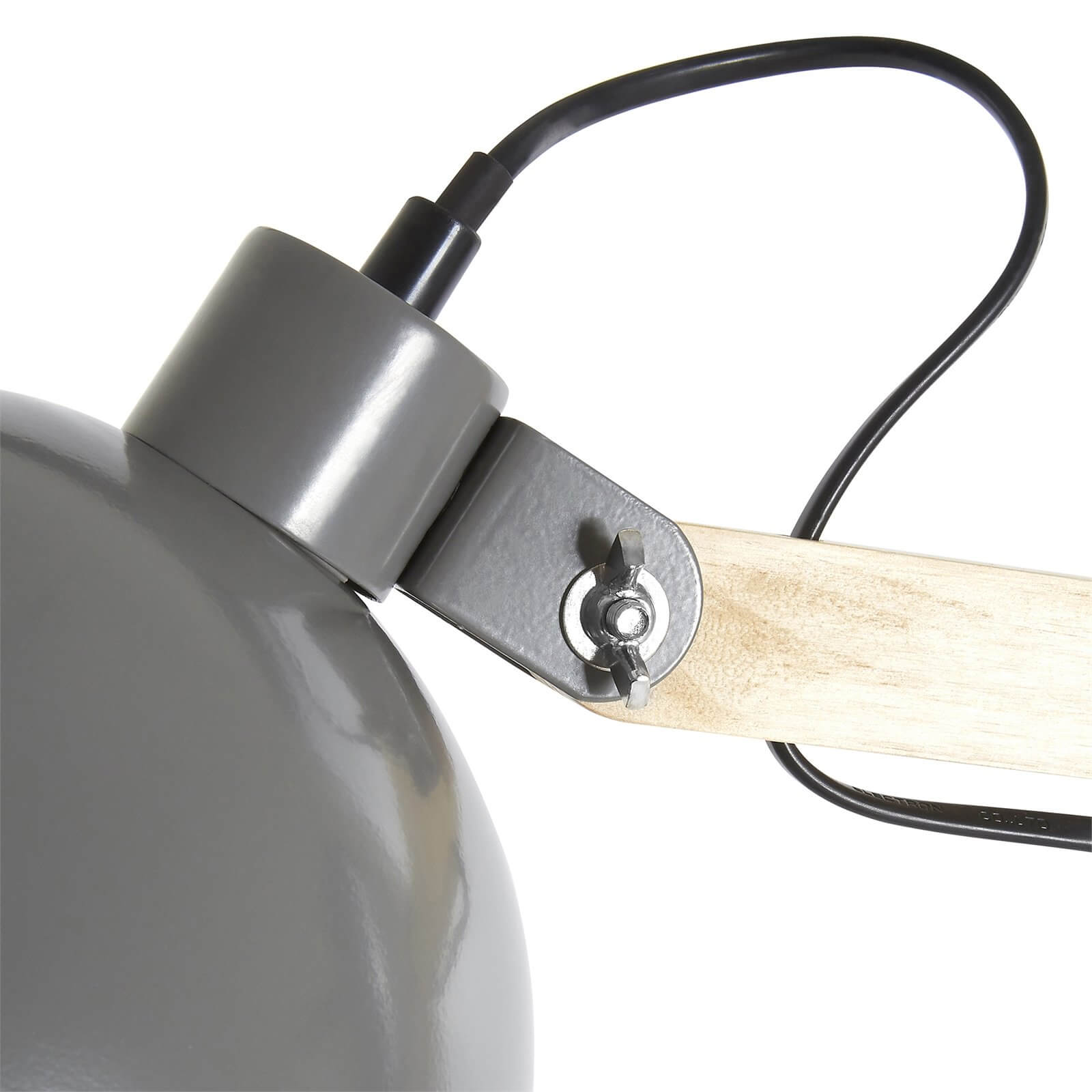 Blair Grey Wood & Metal Floor Lamp