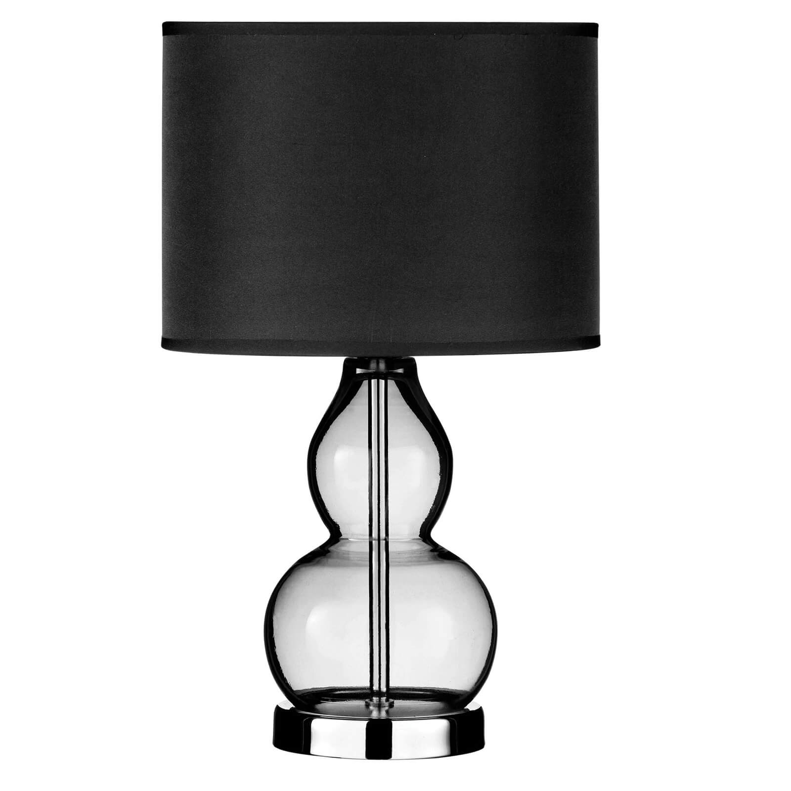 Smoke Grey Glass Table Lamp