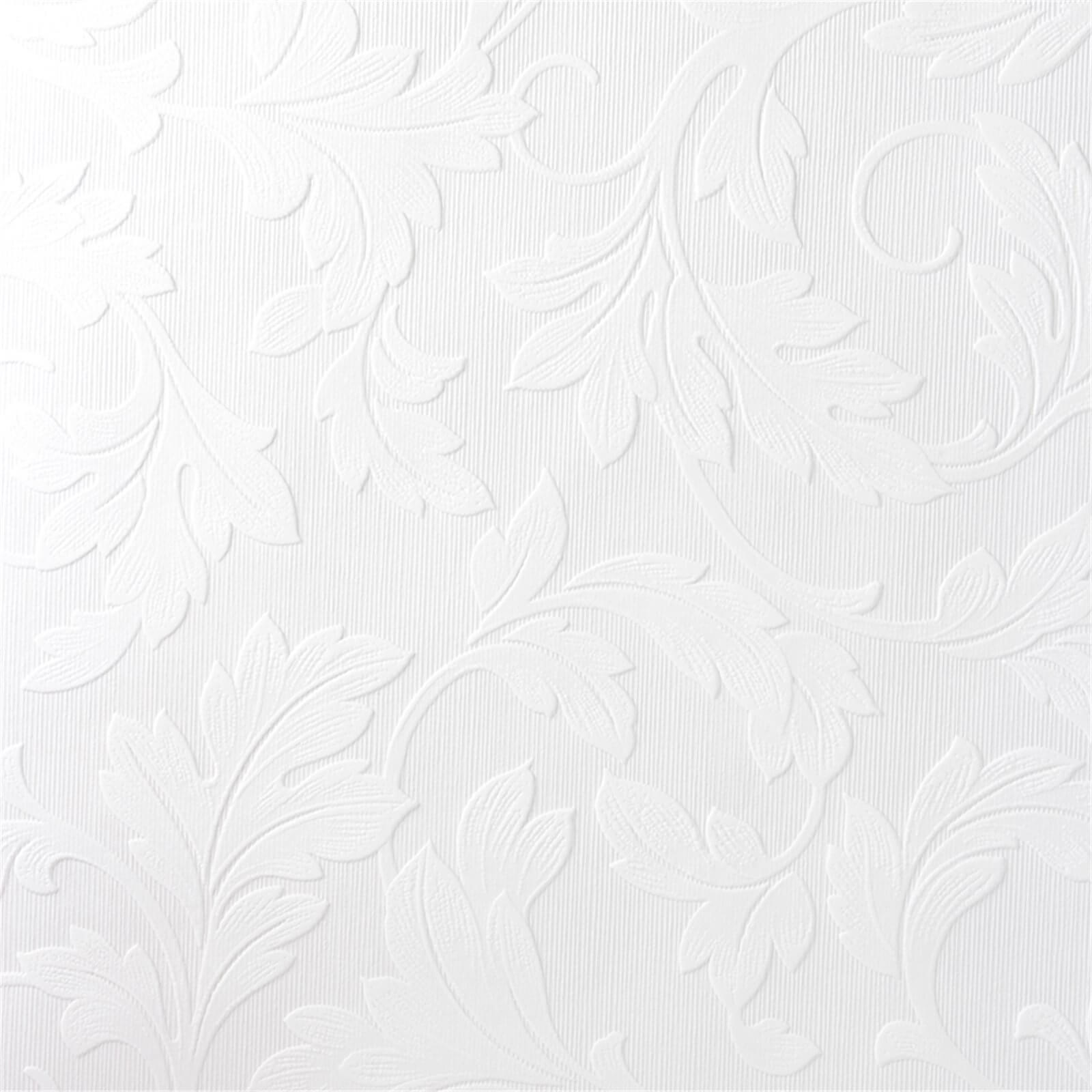 Superfresco Paintable Large Scrolling Leaf Wallpaper