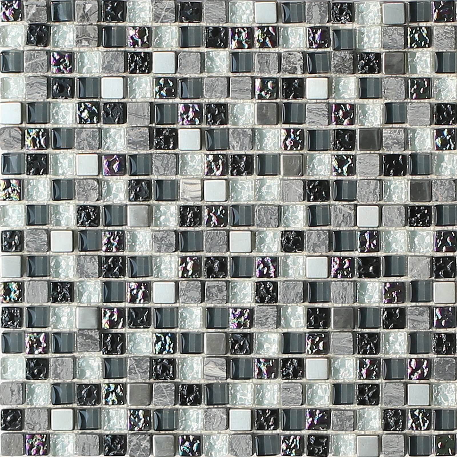 House of Mosaics Petrol Marble Mix Mosaic Tile (Sample Only) - 150 x 110mm
