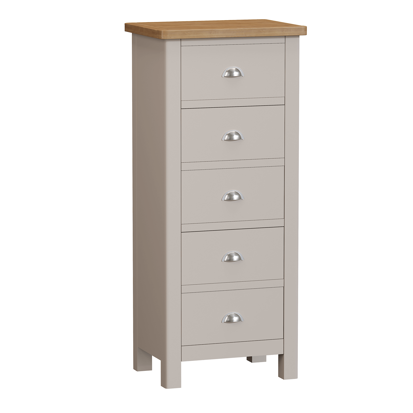 Padstow 5 Drawer Narrow Chest of Drawers - Truffle