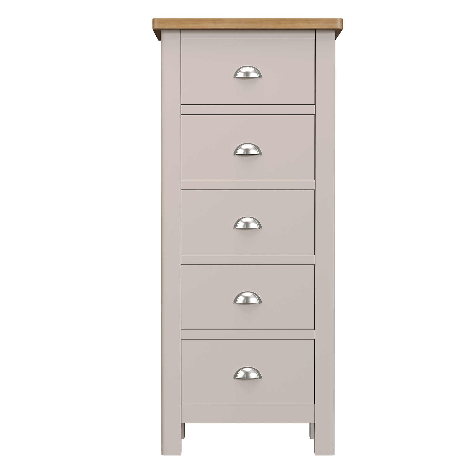 Padstow 5 Drawer Narrow Chest of Drawers - Truffle