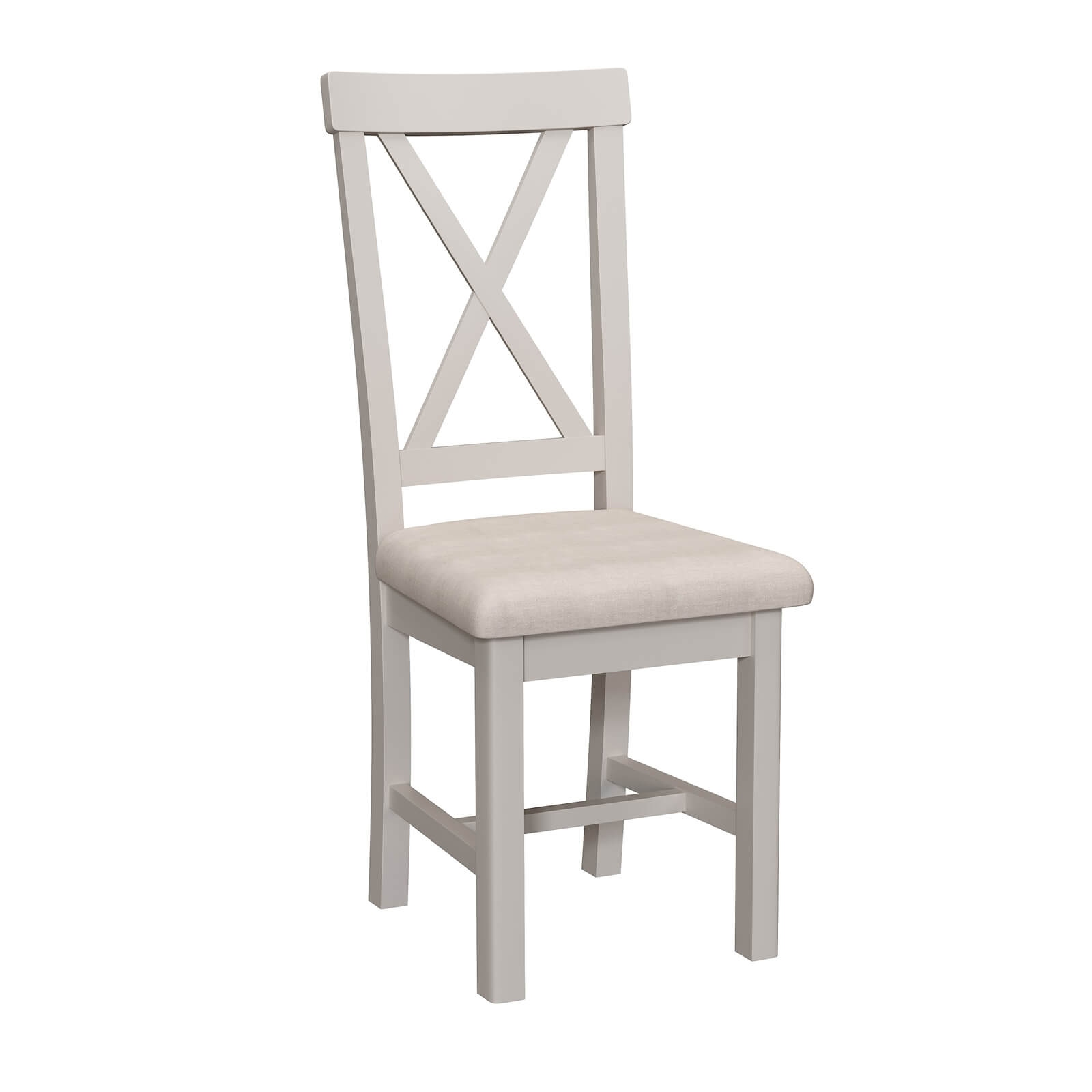 Padstow Upholstered Cross Back Dining Chair - Set of 2 - Truffle