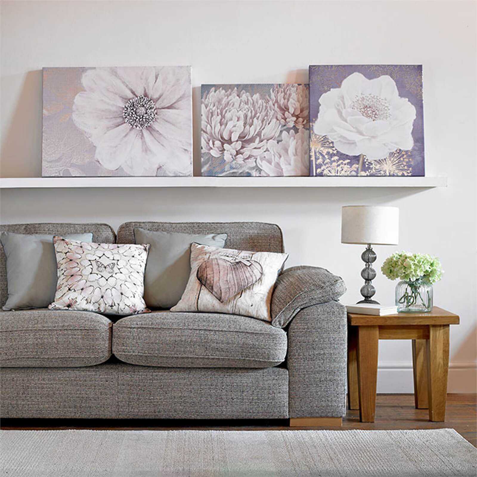 Grey Bloom Canvas