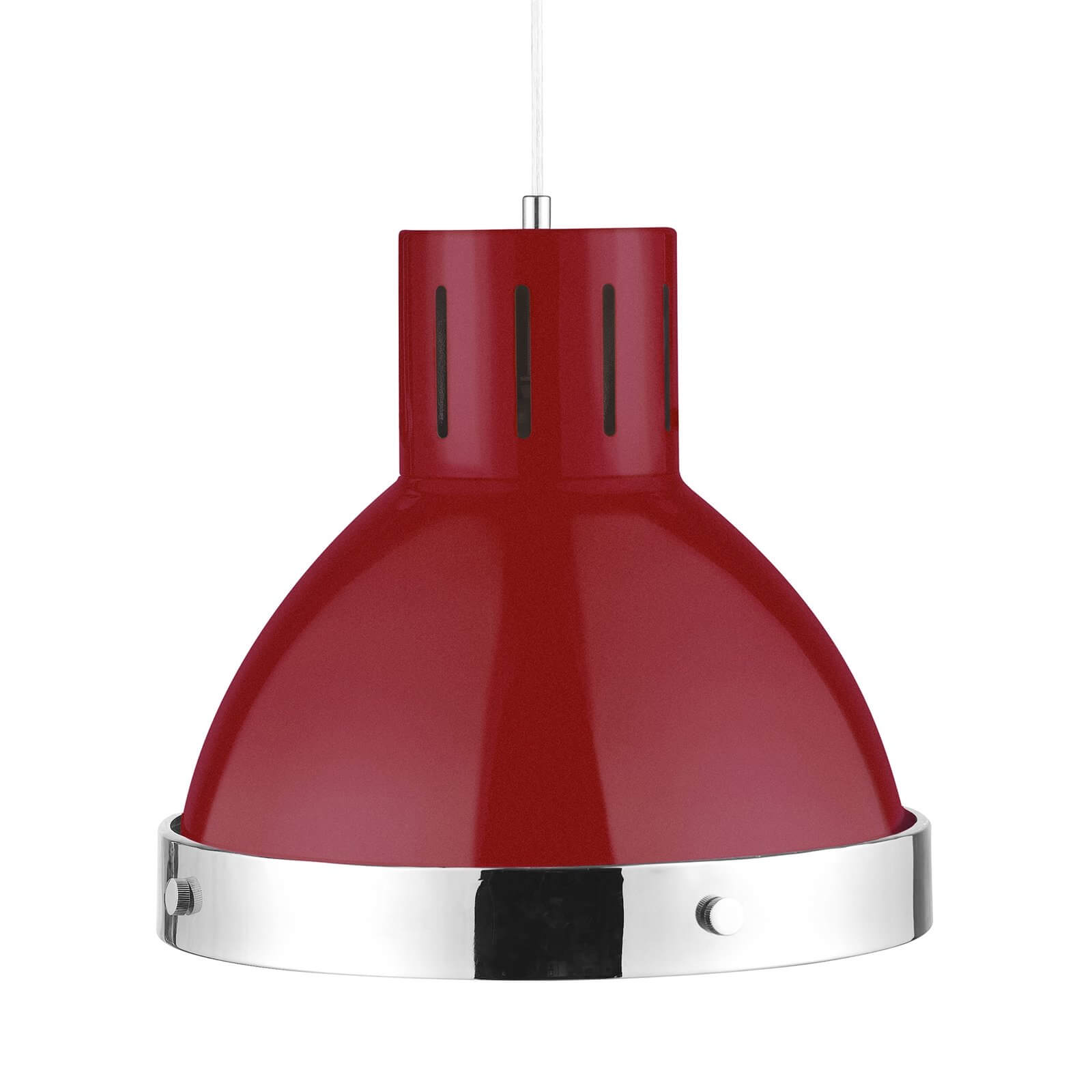 Red and Chrome Pendant Light