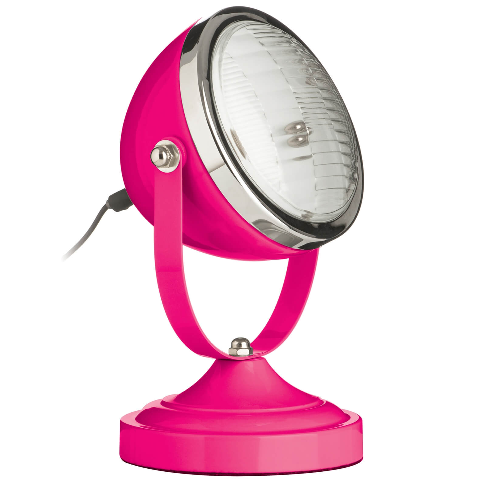 Spot Table Hot Pink and Chrome Lamp