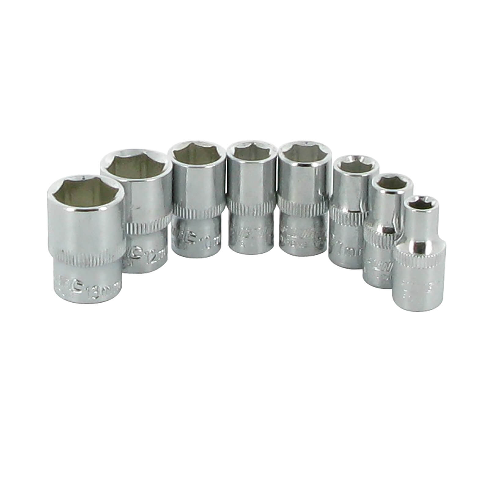 Silverline 8 Piece Socket Set 1/4 6 Point Metric - 5-13mm