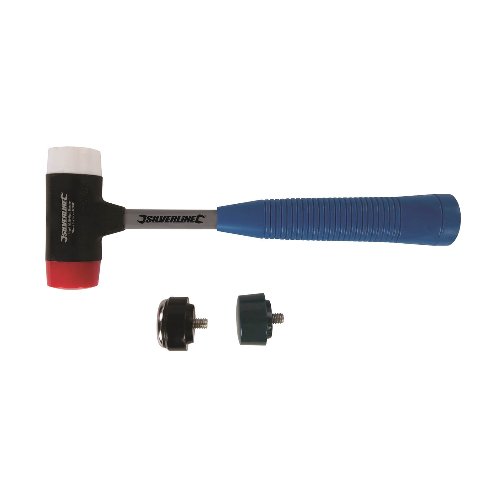 Silverline 4-in-1 Multi-Head Hammer - 37mm Dia Face