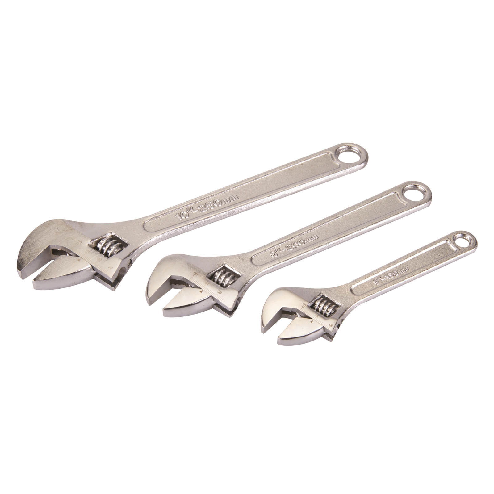 Silverline Adjustable Wrench Set - 150 200 250mm
