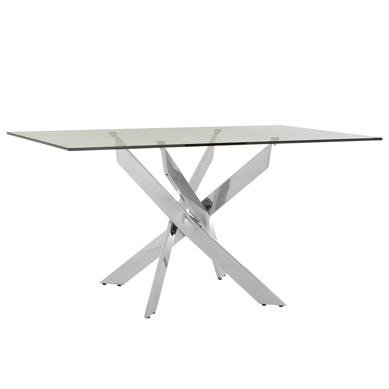 Allure Rectangular Dining Table - Chrome